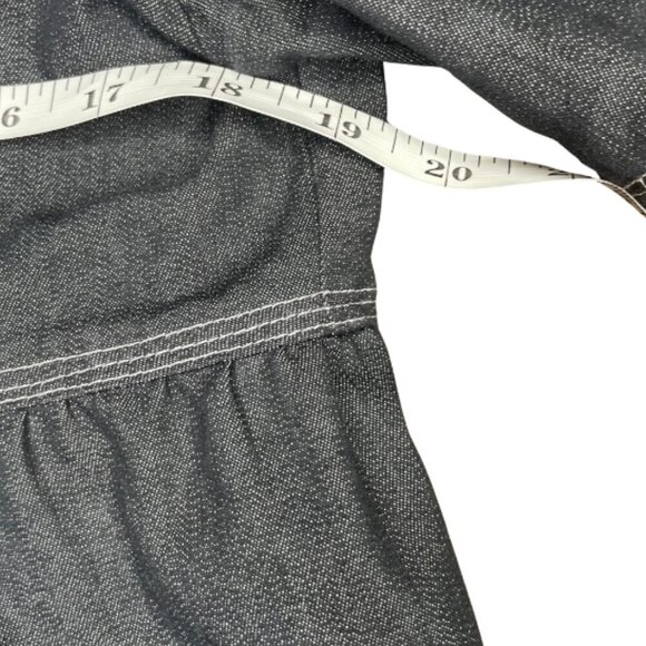 Robert Louis Cotton Stretch Dark Denim 3/4 Sleeve Button Flared Jacket Sz Med - Picture 5 of 7